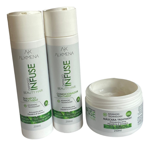 Atacado Kit Shampoo Condicionador E Máscara 250ml - Alkmena