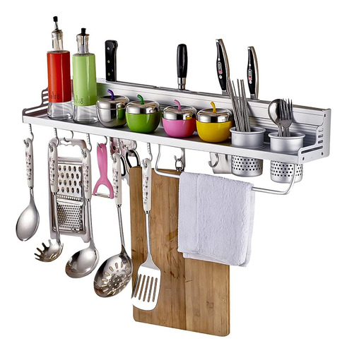 Repisa Organizadores De Cocina Colgar Sarten 10 Gancho 70cm 