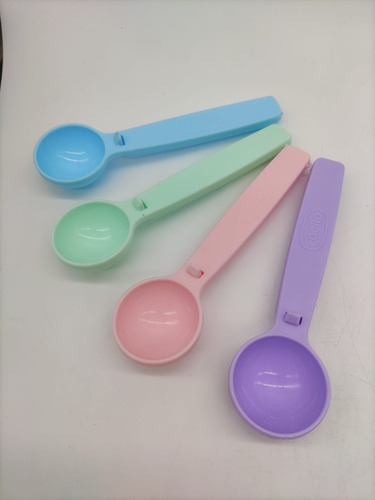 Imagen 6 de 6 de Clips Cuchara Cierra Bolsas X4 Colores Pastel Facila