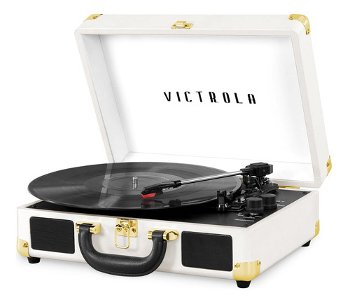 Tornamesa Victrola Vintage Bluetooth, Color Blanco
