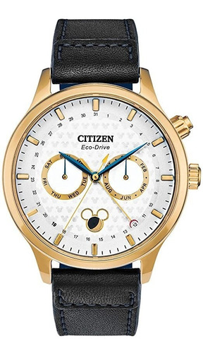 Citizen Disney Mickey Mouse Men's Watch Ap1058-11w Color de la correa Negro Color del bisel Oro rosa Color del fondo Blanco