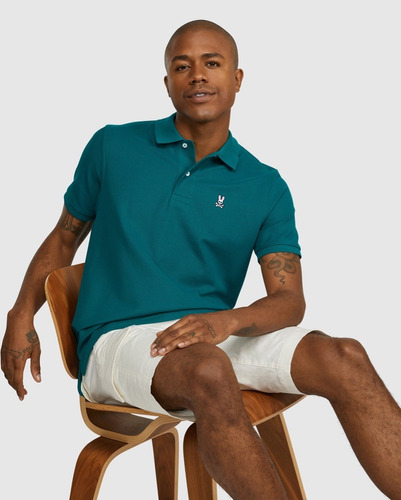 Polo Psycho Bunny Mens Classic Polo Cosmic Teal