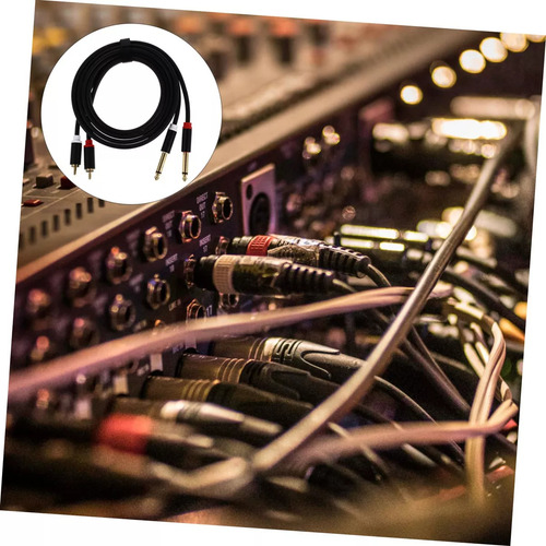 Cable De Audio Dual Rca Macho A Dual Plug 6.35 1.5 Metros