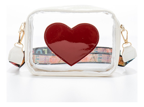 Bandolera Transparente Con Forma De Corazón Para Mujer