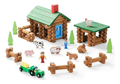 Sainsmart Jr. Conjunto De Cabaña De Troncos De Madera Farm B