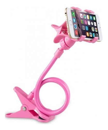 Soporte Celular De Brazo Flexible Pinza Ajustable Rosa