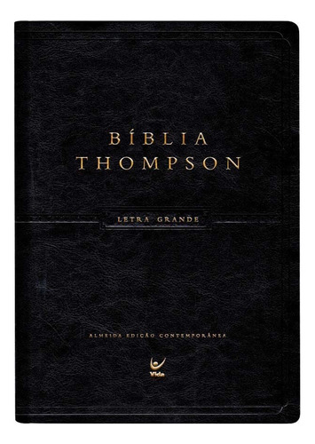 Bíblia Thompson De Estudo Luxo Preta Letra Grande