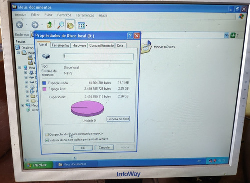 Dell Optiplex Gx100 Vintage Com Celerom 564 Mhz 192 Mb Sdram