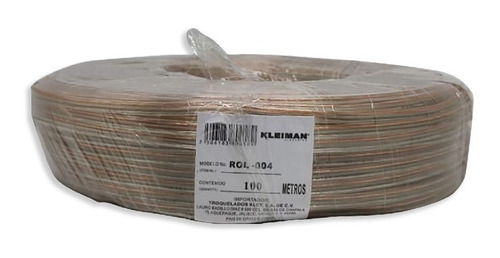 Cable Duplex Audio Cal 22 Transparente 100m - Kleiman