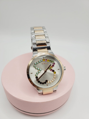   Reloj Oso Acero Inoxidable Plata Y Rosa