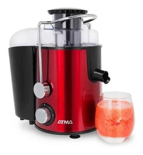 Imagen 2 de 6 de Extractor De Jugo Atma Ex8320n Rojo Acero Inoxidable Ranet Color Rojo