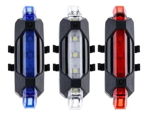 Luz Bici Led Recargabl Usb Resistente Agua Trasera Delantera