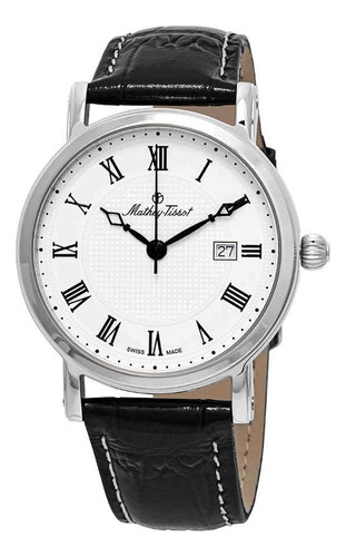 Mathey-tissot City Reloj Para Hombre De Cuero Negro Con Habr