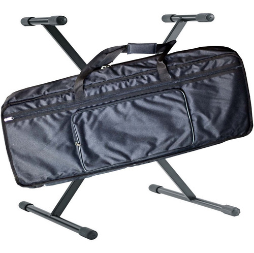 Imagen 8 de 8 de Combo Funda Acolchada De Organo 61 Teclas Pie Soporte Tijera