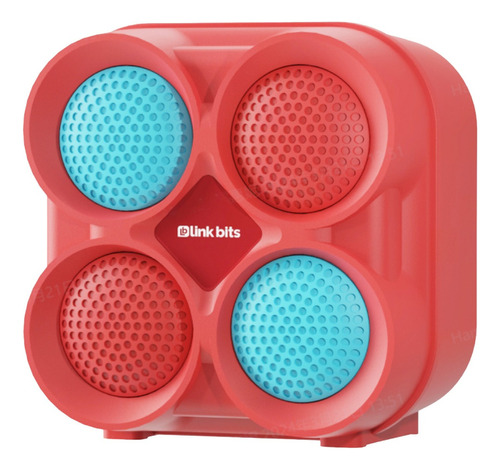 Bocina Inalámbrica Portátil Bluetooth Rgb Luces Para Niño Color Rojo