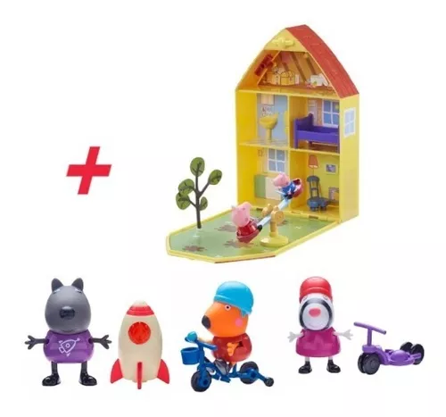 Peppa Pig Casa Com Jardim Dtc 4206