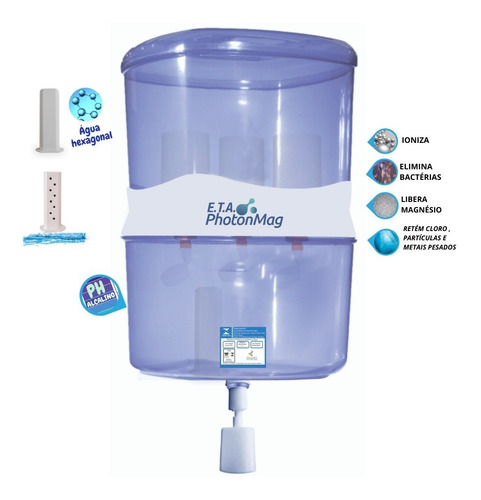 Imagem 1 de 3 de Filtro Agua Alcalina + Magnetizador + Mineralizador