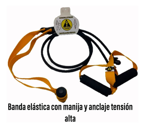 Imagen 2 de 3 de Banda Elástica Manija Y Anclaje Tensión Alta Fitness Kendall