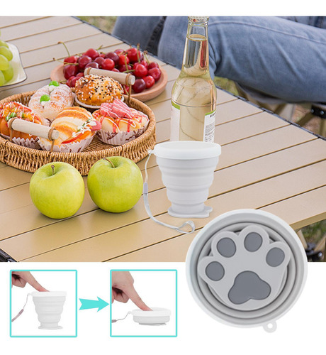 Copa Plegable Taza Plegable 200 Ml De Silicona De Viaje Port