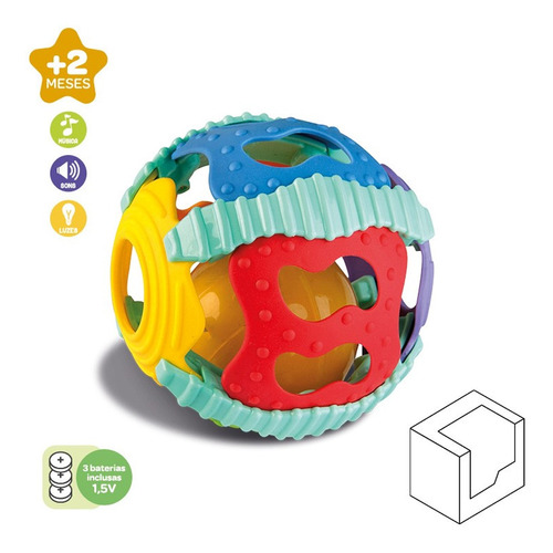 Brinquedo Didático Bola Som E Luz Bebê Educativo Zoop Toys