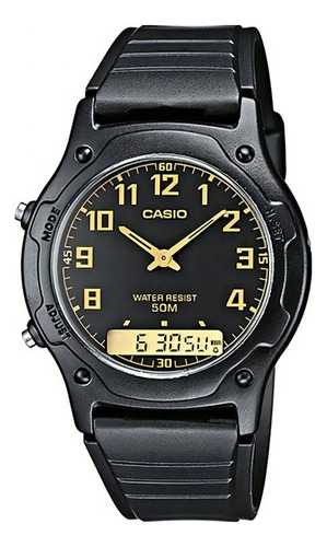 Reloj Casio Unisex Aw-49h-1bvdf - Rdaniel Color Del Fondo Negro