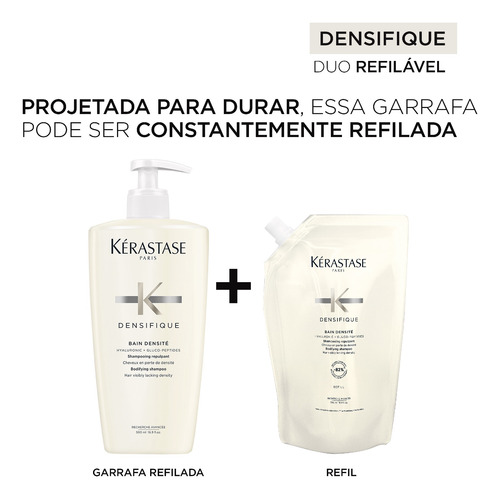 Densifique Bain Densité Com Refill Shampoo 1000ml Kérastase