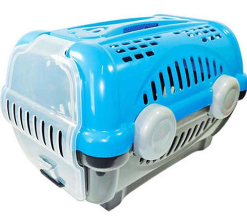 Caixa De Transporte Furacao Pet Luxo Azul N2