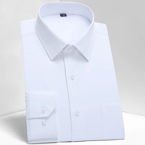 Camisa Casual Coreana Para Hombre, De Corte Formal, Color Bl