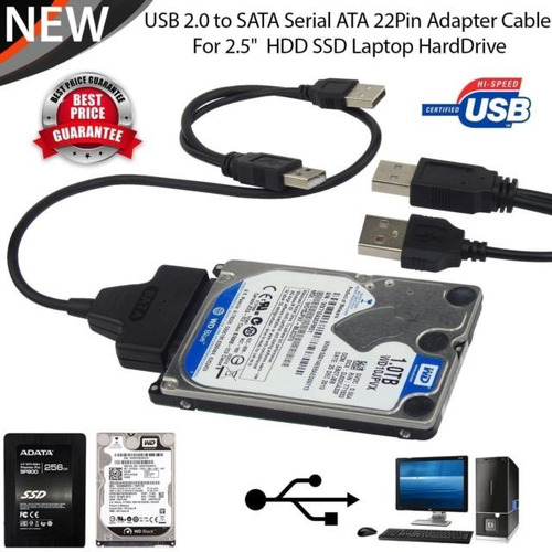 Imagen 2 de 5 de Adaptador Sata A Usb Discos Sata De Notebook Netbook Y Ssd