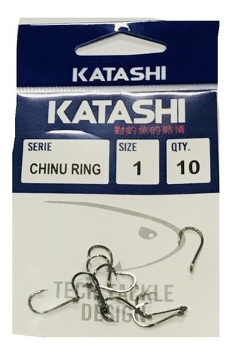 Anzuelos Katashi Chinu Ring N° 1  Blister X 10u Boga Carpa