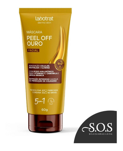 Máscara Facial - Porcelana Peel Off Preta Ou Peel Off Ouro