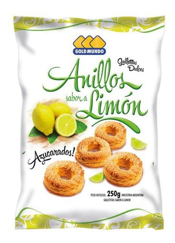 Galletitas De Anillos Sabor A Limón 250g Gold Mundo 