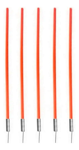 5 X Bastones Slalom 1,5 Mts Con Resorte. Naranja