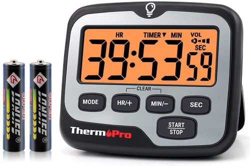 Temporizador De Cozinha Digital Thermopro Tm01 Com Retroiaco