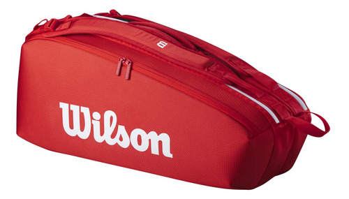 Raquetero Wilson Super Tour 2025 6PK color rojo
