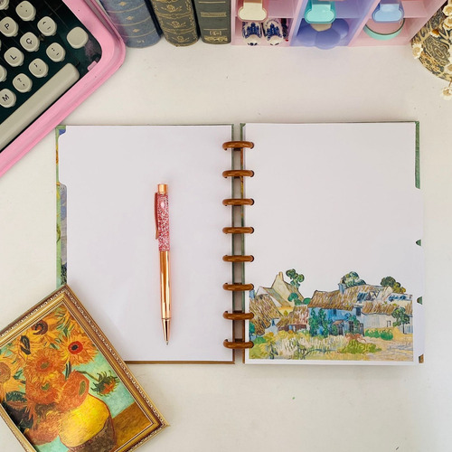 Caderno De Disco Buendía Inteligente A5 - Van Gogh Cor Girassóis