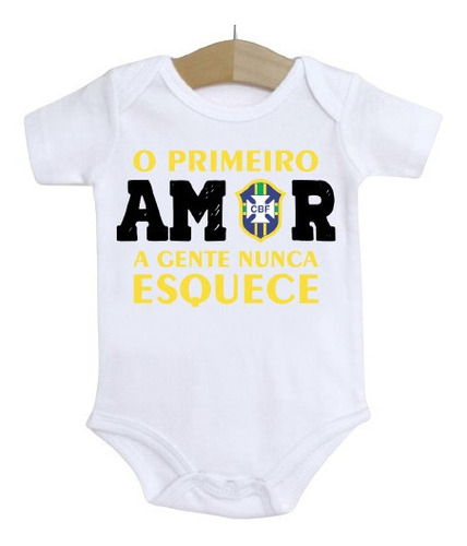 Roupa De Bebê Brasil Futebol Seleção Brasileira Brasil E111
