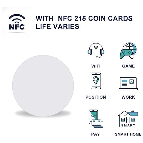 50 Pieces Nfc Tags Nfc 215 Card Nfc Chip 215 Blank Whit...
