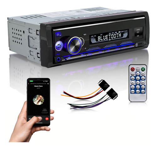 Som Automotivo Via Bluetooth Usb App Control Leitor Cartão