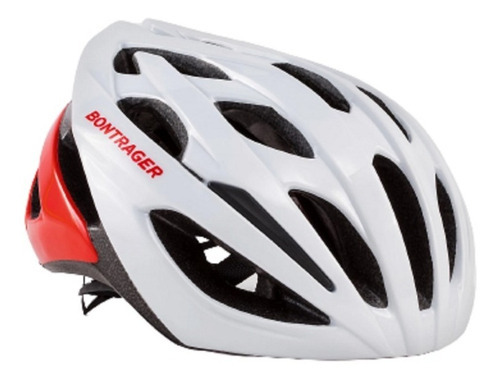 Casco de ciclismo Starvos Bontrager, color blanco/rojo, talla M