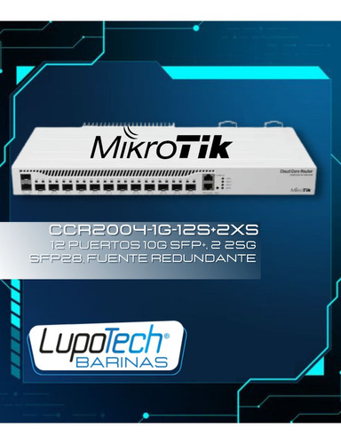 Cloud Core Router Mikrotik Ccr2004-1g-12s+2xs 