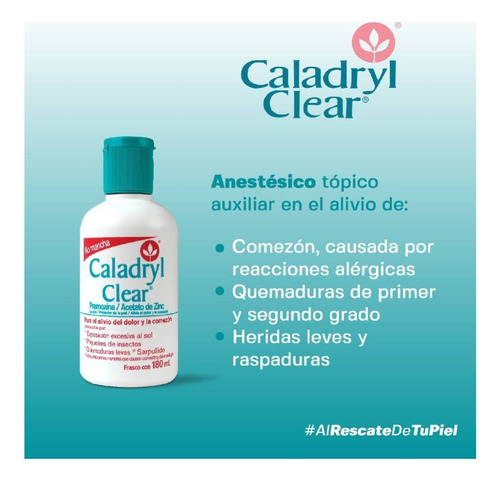 Caladryl Clear 1 Frasco Locion 180 Ml