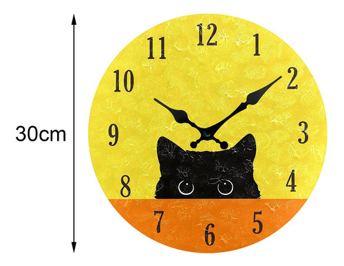 Reloj De Pared Divertido Del Gato, Reloj Decorativo Estilo D