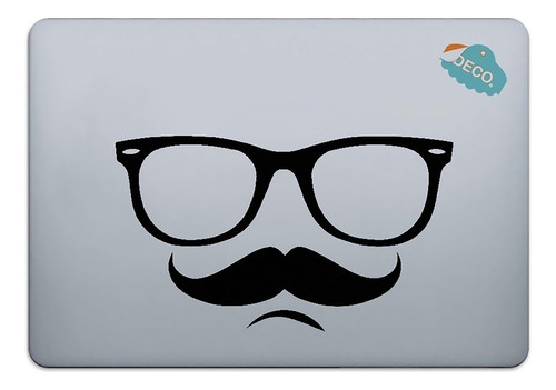 Calcomanía Sticker Para Laptop Bigotes Hipster Mod2