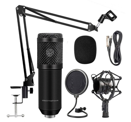 Imagen 1 de 10 de Microfono Condenser Kit Estudio Profesional Streamer Plug