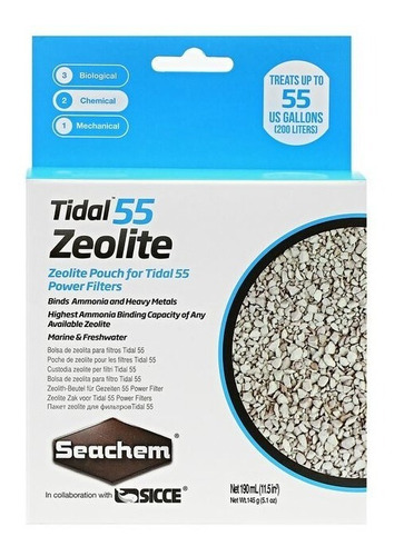 Recambio de filtro Seachem Matrix Zeolite Tidal 55 de 190 ml