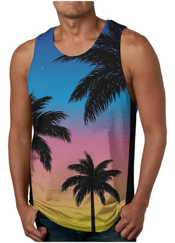 Polera Hawaiana Floral De Verano Para Hombre, Nueva Moda, Ca