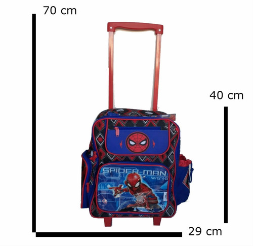 Mochila Escolar Infantil Rodinhas Homem Aranha Spider-man