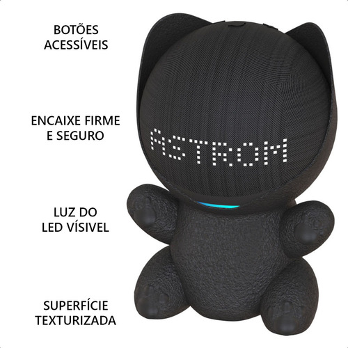 Suporte Gato Gatinho Compatível Com Echo Dot 5 E 4 Geração