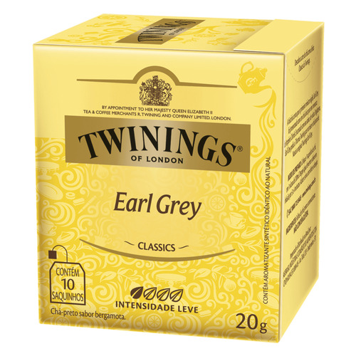 Chá Twinings, Chá Earl Grey, Caixa 10 Saquinhos.